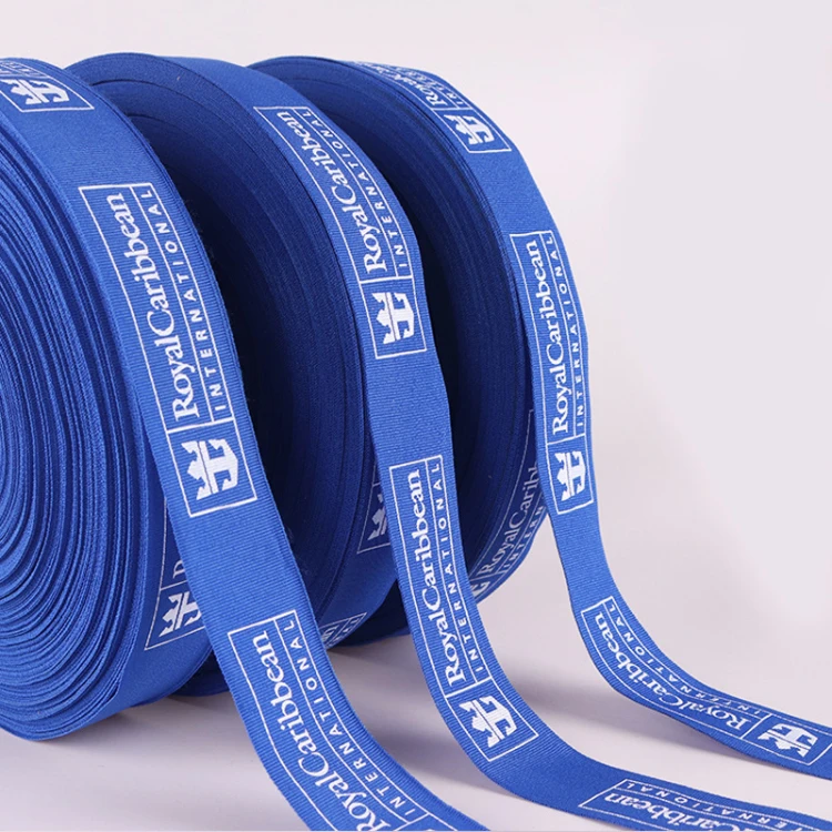 Customize Print Double Face Branded Polyester Cotton Stain Ribbon with Different Size