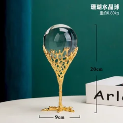 Hot Sale Creative Modern Minimalist Metal Art Craft Furnishings Decor Tabletop Interior Crystal Ball Ornaments Home Decoration
