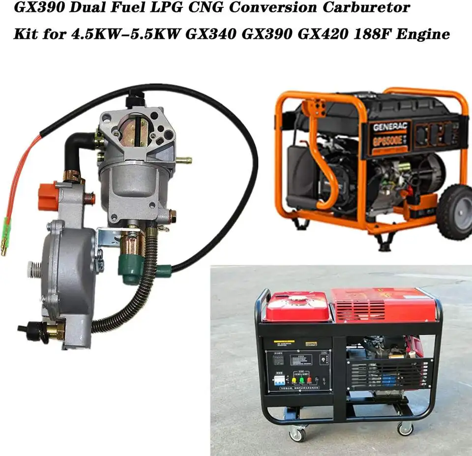 188F GX390 Dual Fuel LPG CNG Parts Conversion Kit for Hnoda 4.5KW-10KW GX340 GX420 Engine Harbor Freight Predator gas