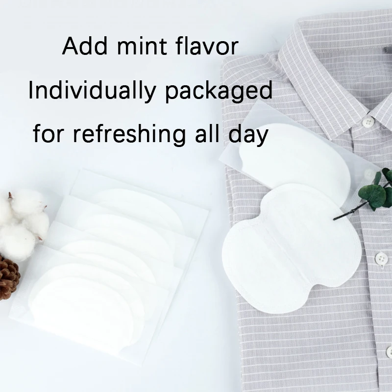 40pcs ultra-thin underarm sweat-absorbing sticker invisible anti-perspirant sticker polymer mint silver ion