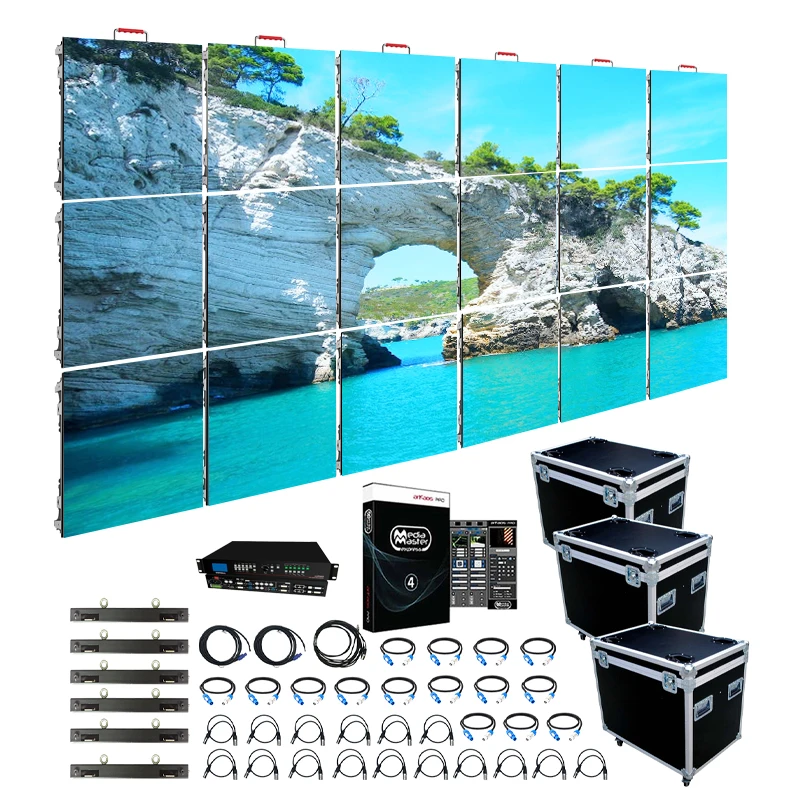 Turnkey LED Video Wall Indoor Outdoor P2.84 P2.9 P3.47 P3.91 500x500mm Stage Church Backdrop LED Display Screen Panel For Event