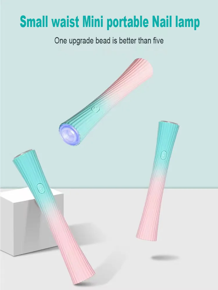 New Style Cordless Uv Led Nail Dryer Fast Curing Chargeable Mini UV LED Nail Lamp For Manicure