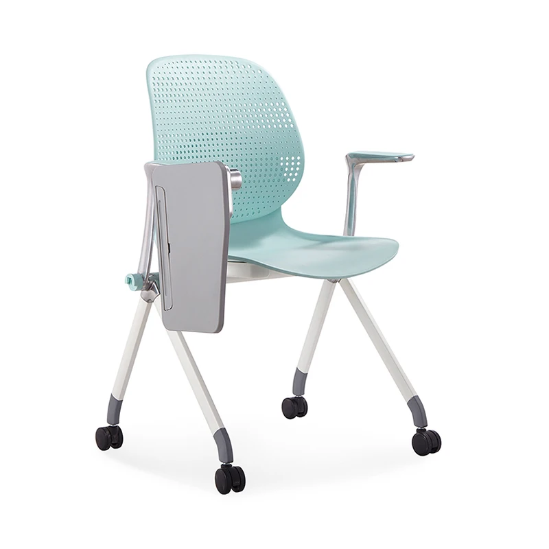 Meeting Office College Classroom Conference Training Chair With Writing Pad Tablet