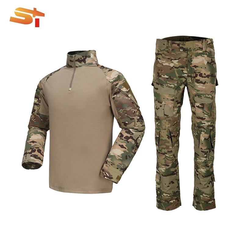 4-Piece Camouflaged Duck Boys Pattern Telephone Tactical Dress Stretch Jungle Bdu Djinn Set Sublimated Safety Clothing Uniform