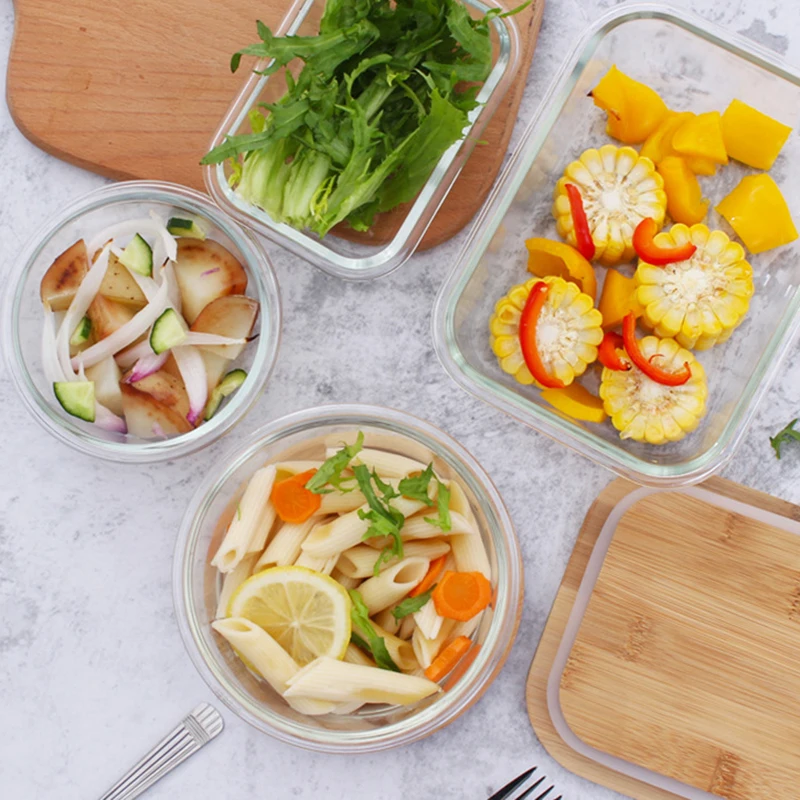 Wholesale Bamboo Fiber Lunch Food Storage Container Custom Square Bamboo Fibre Lunch Box