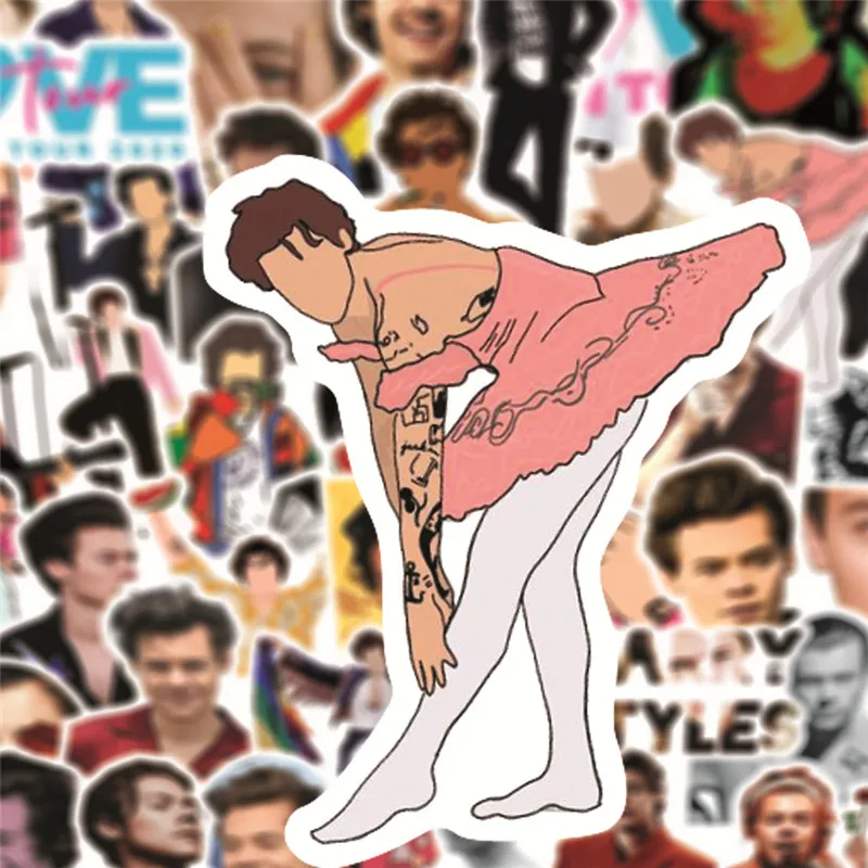  50 шт. Harry Styles» виниловые наклейки водонепроницаемые для украшения ноутбука девочек Автомобиль Мотоцикл чемодан скейтборд DIY