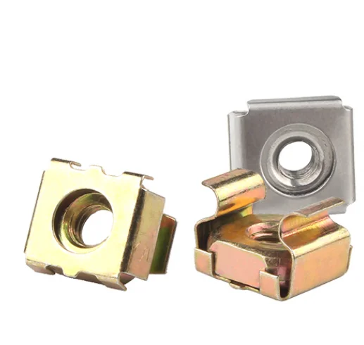 Yellow Zinc Plated/Galvanized Cage Nut With Earth Continuity YJT 3031