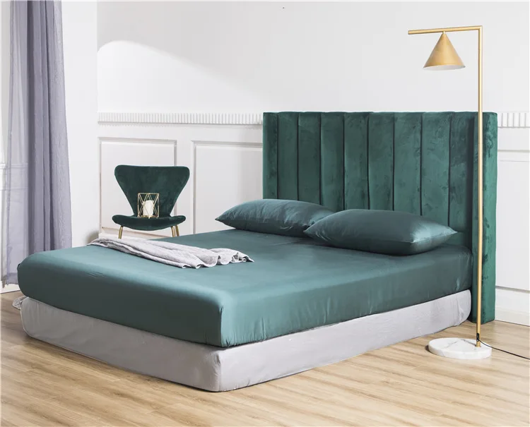  100% cotton solid colors fitted sheet customized bedding