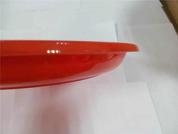 factory price custom logo  printing serving plastic round dinner plate manufacture platter