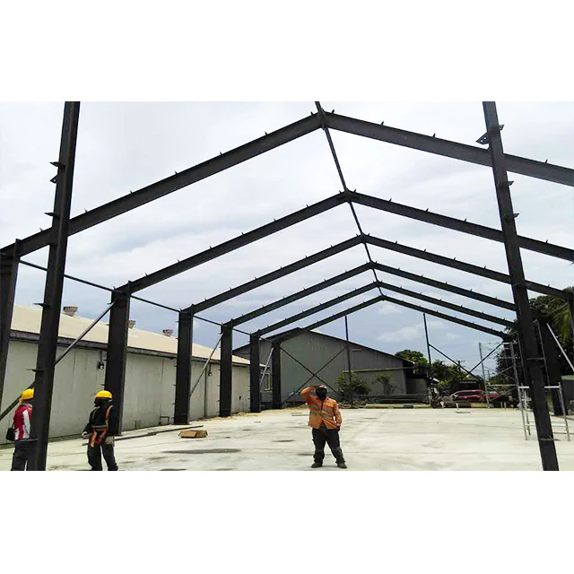 Low Cost Prefab Construction Building House Industrial Shed Prefabricated Steel Frame Structure Hangar Warehouse