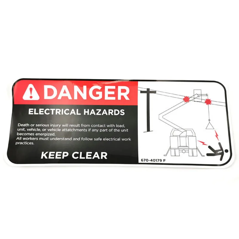 Custom Safety Sign Sticker Warning Vinyl Sticker Danger Sticker For Pipes Equipment Industrial Surface Electronic Shelf