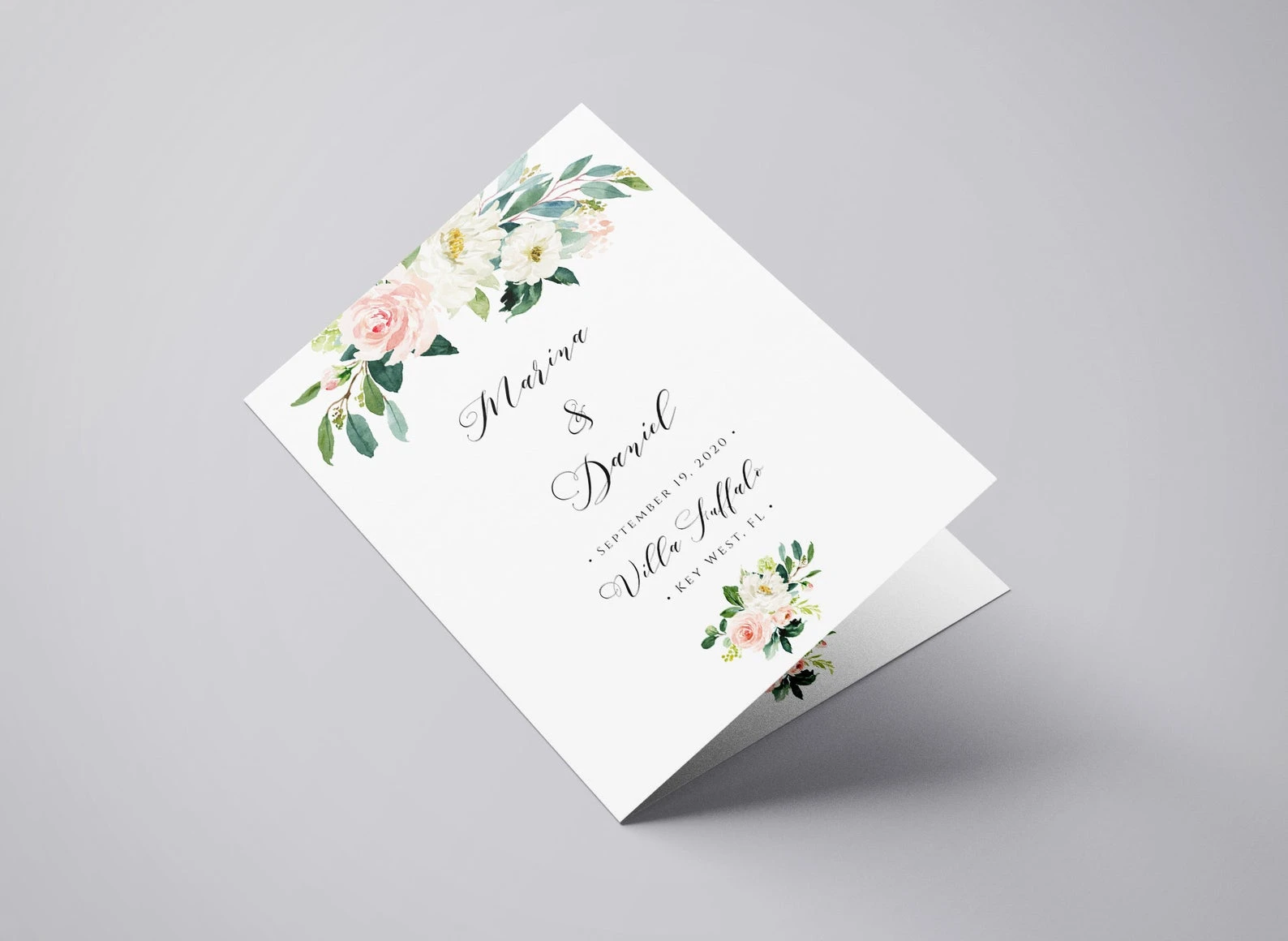
custom printing paper card wedding folded booklet 