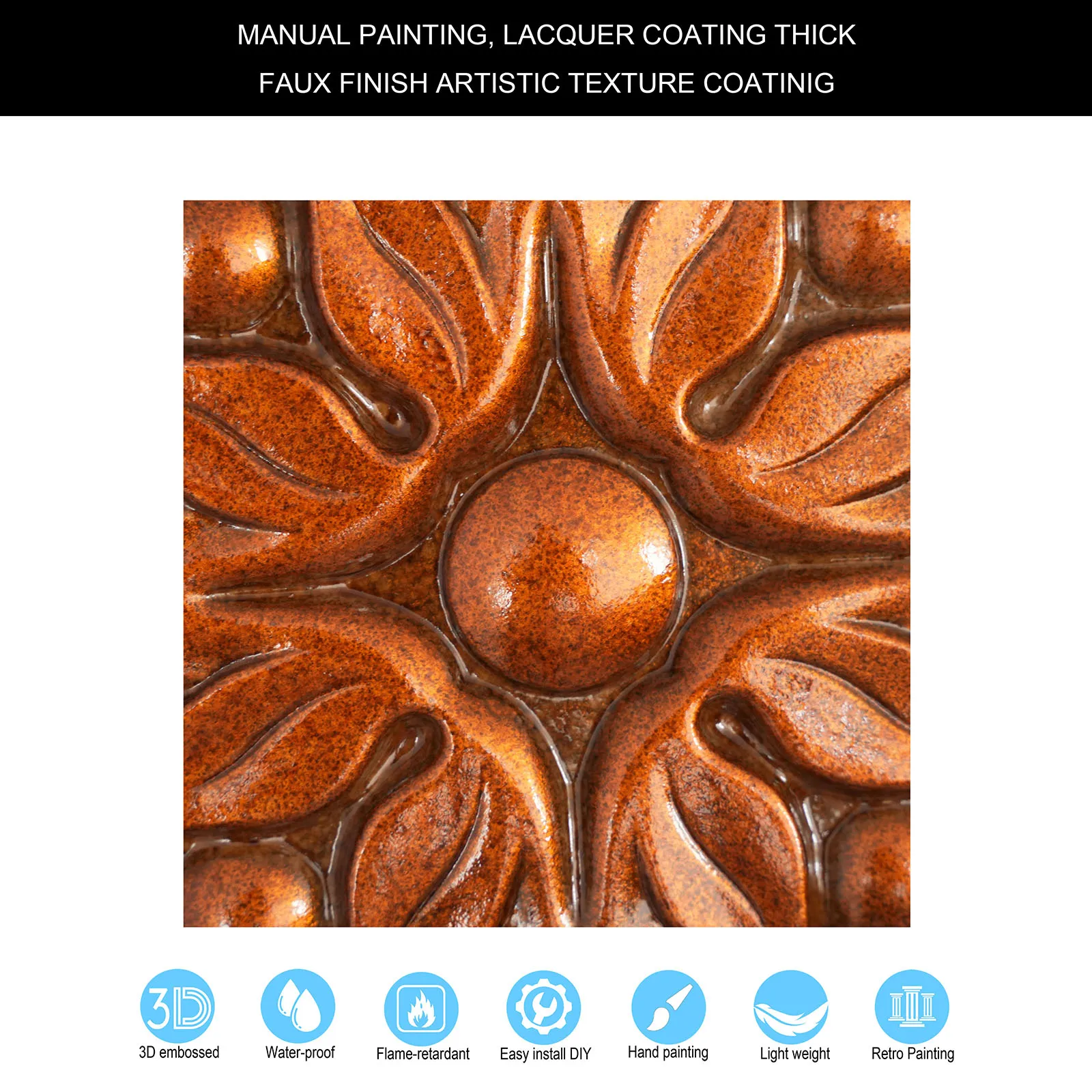 Faux tin tile distressing interior roof Ceil panels Decorative tin wall tile 3D embossed wall panels PL50 archaic copper