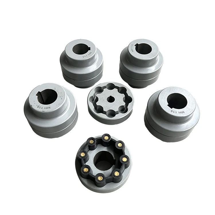 Cast Iron Elastic Shaft Coupling Flexible Jaw Couplings With Rubber Pu Spider Electric Motor Couplings