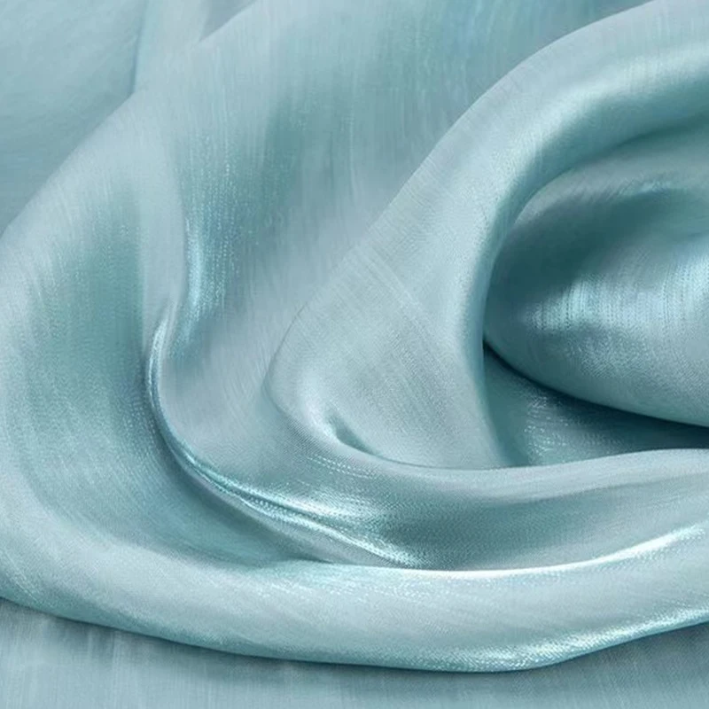 Rainbow Island Bright Silk Memory Satin Dress Fabrick, Gloss Flash Satin Silky Satin Organza Shirt Fabric