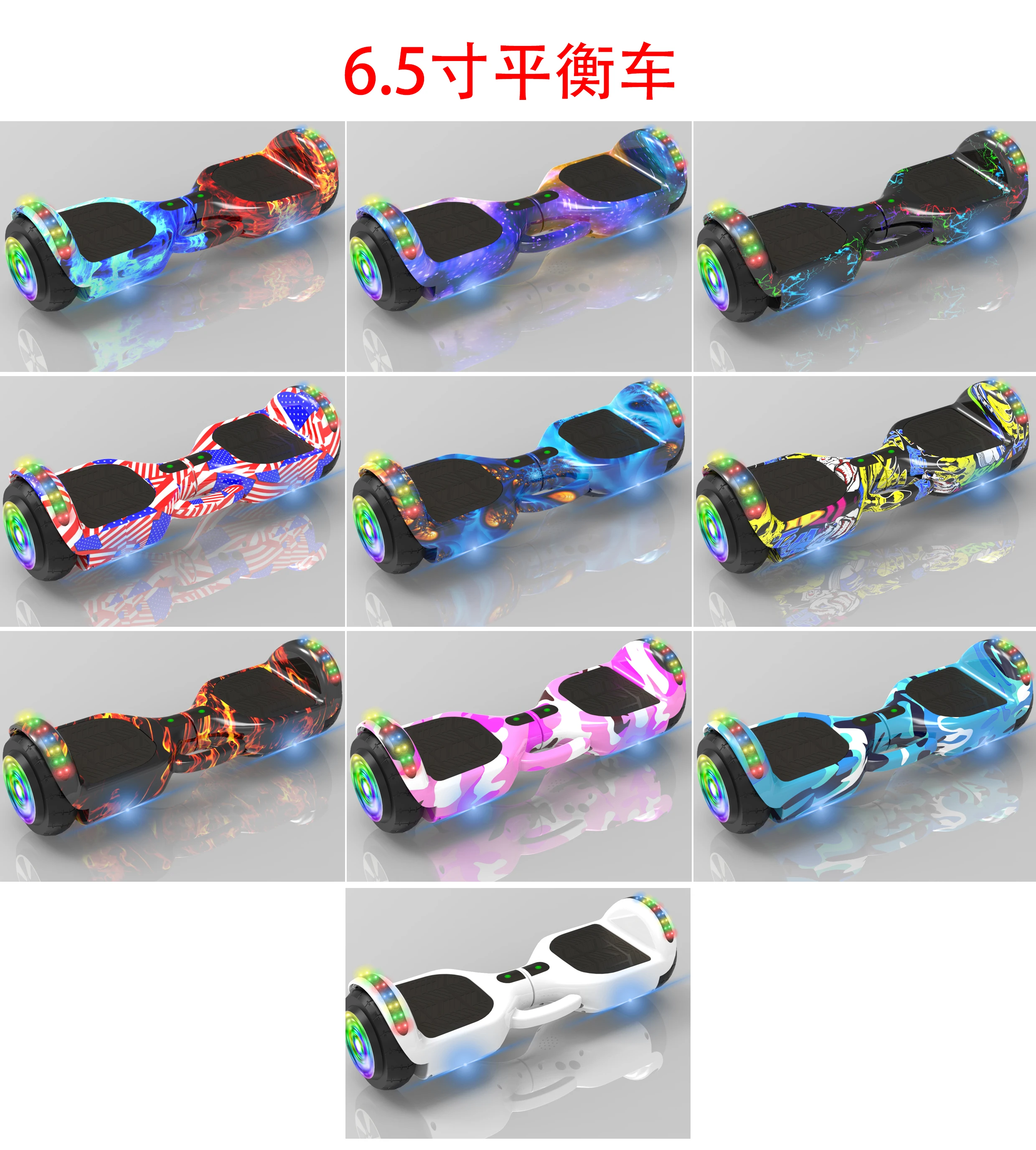 Горячая распродажа! 6 5 дюймов профессиональный Bluetooth долгое время работы от батареи балансируя вагонетки с противовесом Электрический Скутер