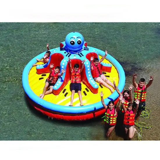 Cheap Twister Inflatable Floating Spinner Octopus Crazy Inflatable banana boat Spinning Towable Boat on sea lake
