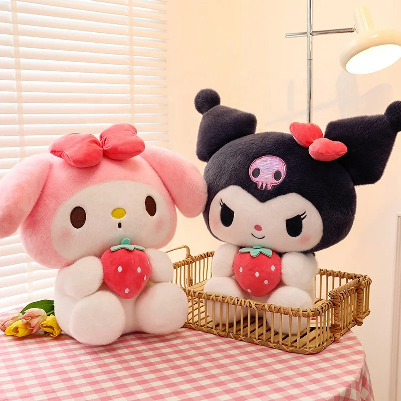 Strawberry Kuromi Melody Stuffed Toys Birthday Valentines Gifts Anime Cartoon Character Plush Dolls for Girls Kids