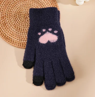 Keep warm in autumn and winter Feather Gloves & Mittens