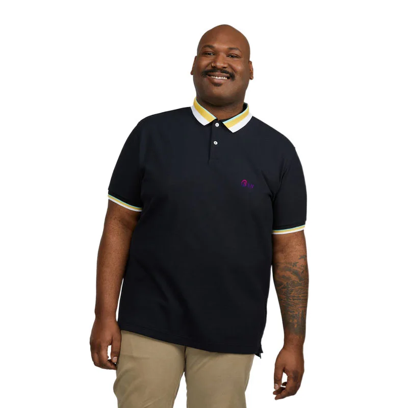 MENS BIG AND TALL OLIVER NEON TIPPED POLO