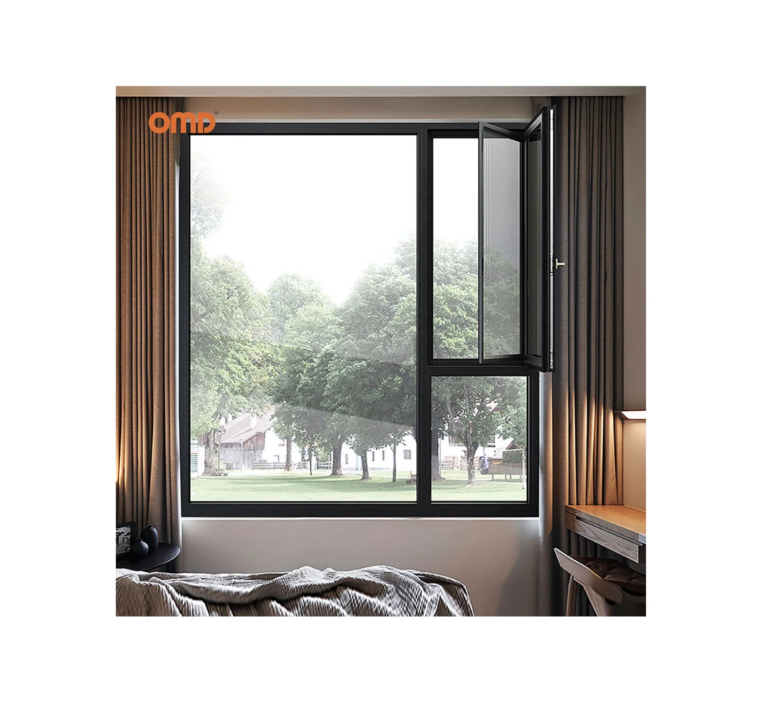 Custom Aluminum Tilt-Turn Inward Opening Glass Casement Windows Double Triple Insulation Glazed Two Way Open Swing Windows hotel