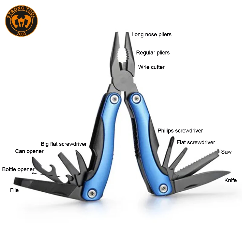Hot Multi Tool Stainless Steel Pliers Free Sample Wire Stripper Folding Pliers