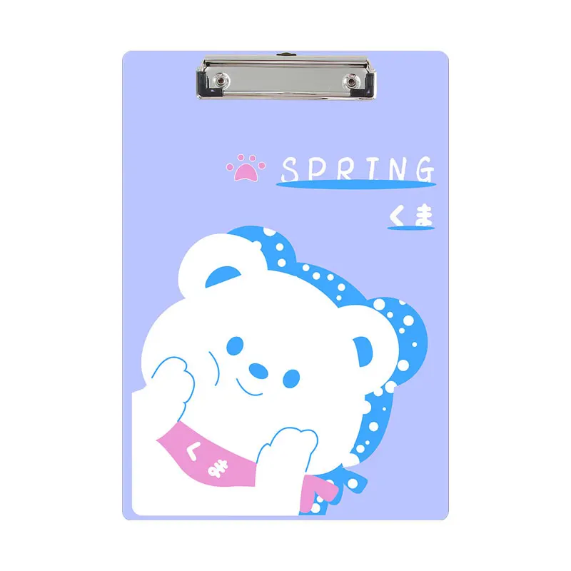 OEM School Student Stationery Eco-Friendly Custom Size Clipboard With Spring Clip Suitable For Writing