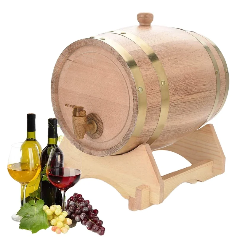 High Quality 1-20 Liters Handcrafted Oak Aging Whiskey Beer Wine Wooden Barrel for