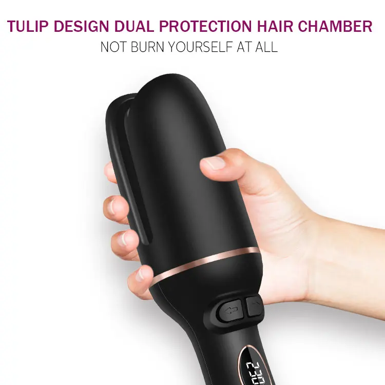 
Magic Rotating Spin LCD Automatic Hair Curler 