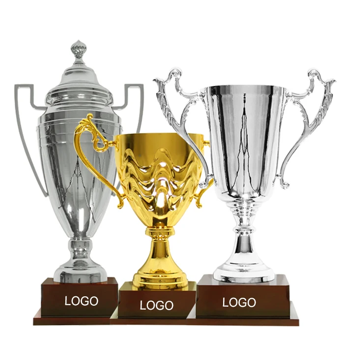 Run Sports Gold Large Size Cup Sport Award Trophies Manufacturer Creative Custom Laser Logo Marathon Running Sports Medals