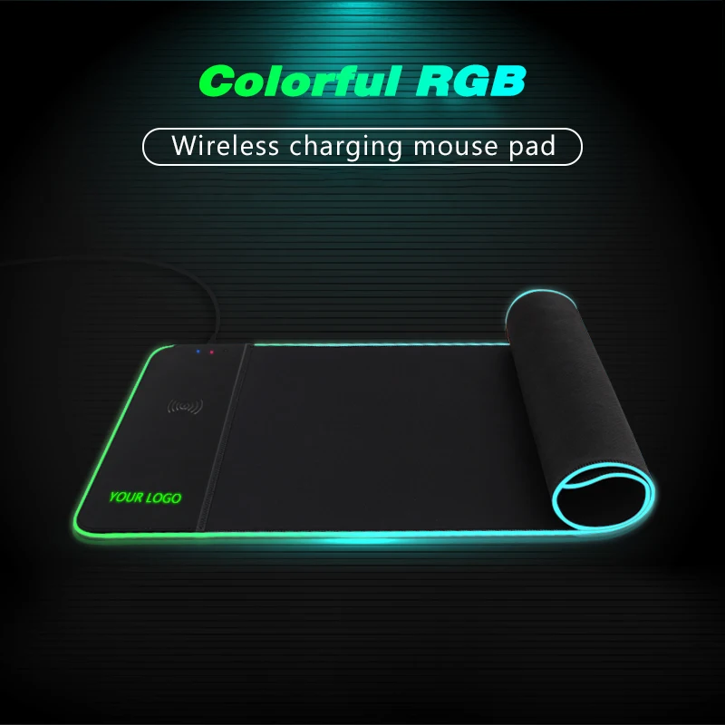  Отличная Roc горячая Распродажа RGB подсветкой гигантские надувные игровые большой размер мышь и клавиатура стол коврик с быстрым 15 Вт беспроводной