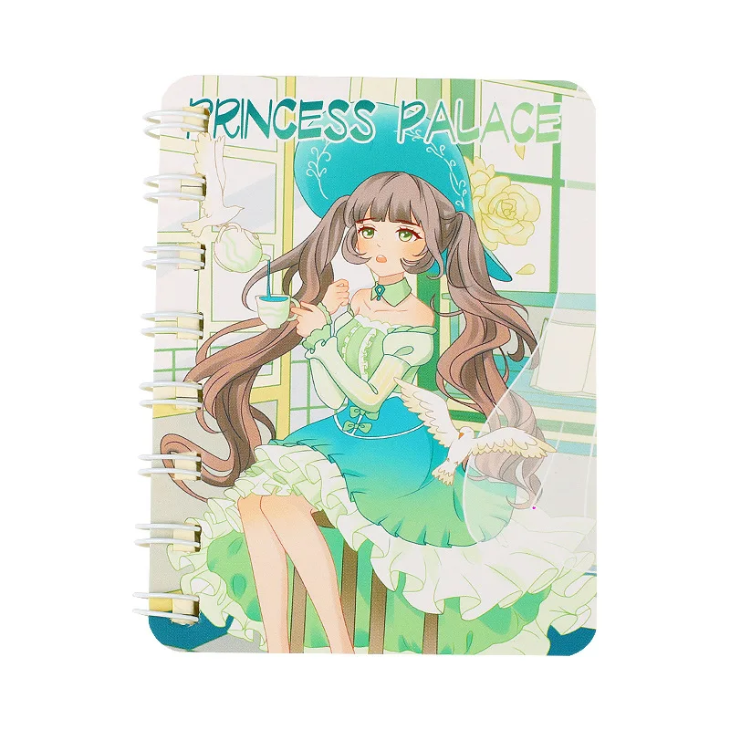 The A7 Cute Cartoon Coil Book contains 80 pages and is designed for student note taking