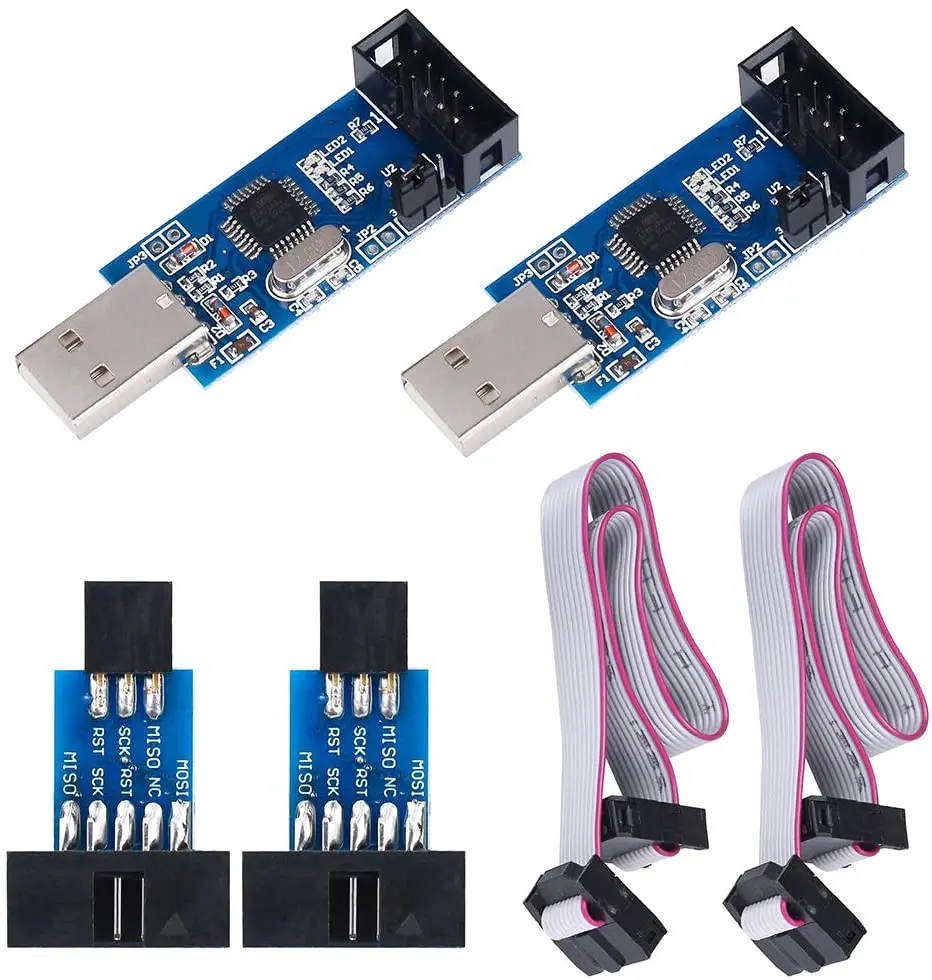 LC-01 51 AVR Programmer ISP USBASP Downloader USBISP Download Cable 10 Pin Cable USB ATMEGA8