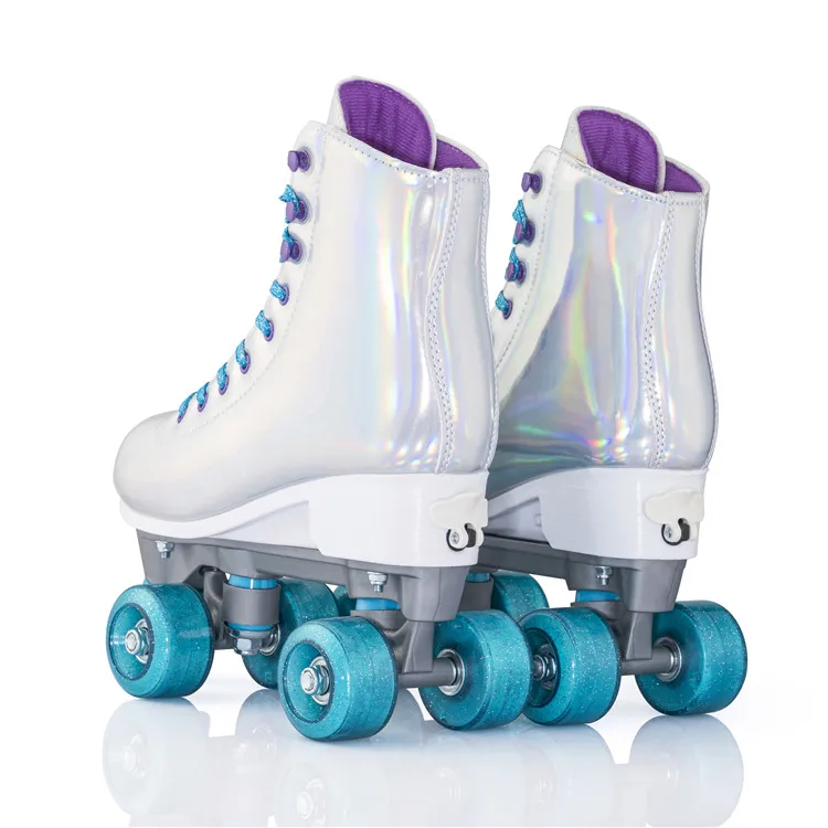 Hot Sale Style Low Price Double Row Flashing Wheel Color Block Shock-Absorbing Skate