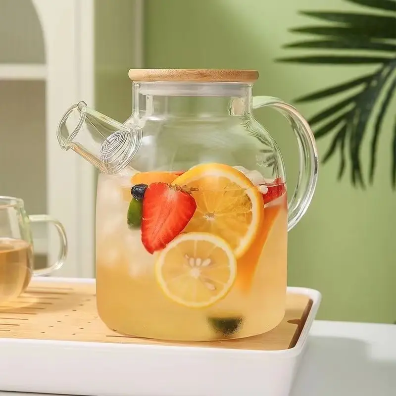 Heat Resistant Cooling Kettle Large Capacity Kettle For Teapot Water Cup High Temperature Resistant Teapot In Hammer Pattern