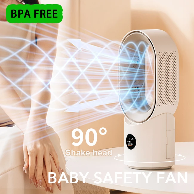 3 in 1 Household Upgrade Bladeless Fan table smart home purifier vertical air cooling baby safety fan air conditioner fan