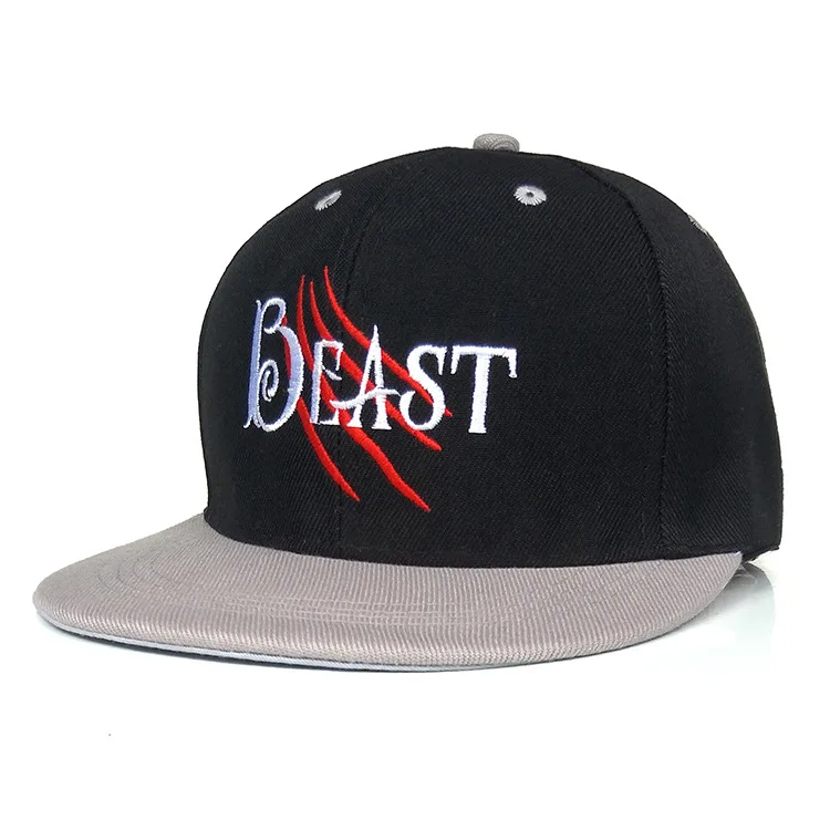 Wholesale Snap Back Hat Blank Snapback With Custom Logo Unisex Adults 6-Panel Flat Brim Hat For Hip Hop