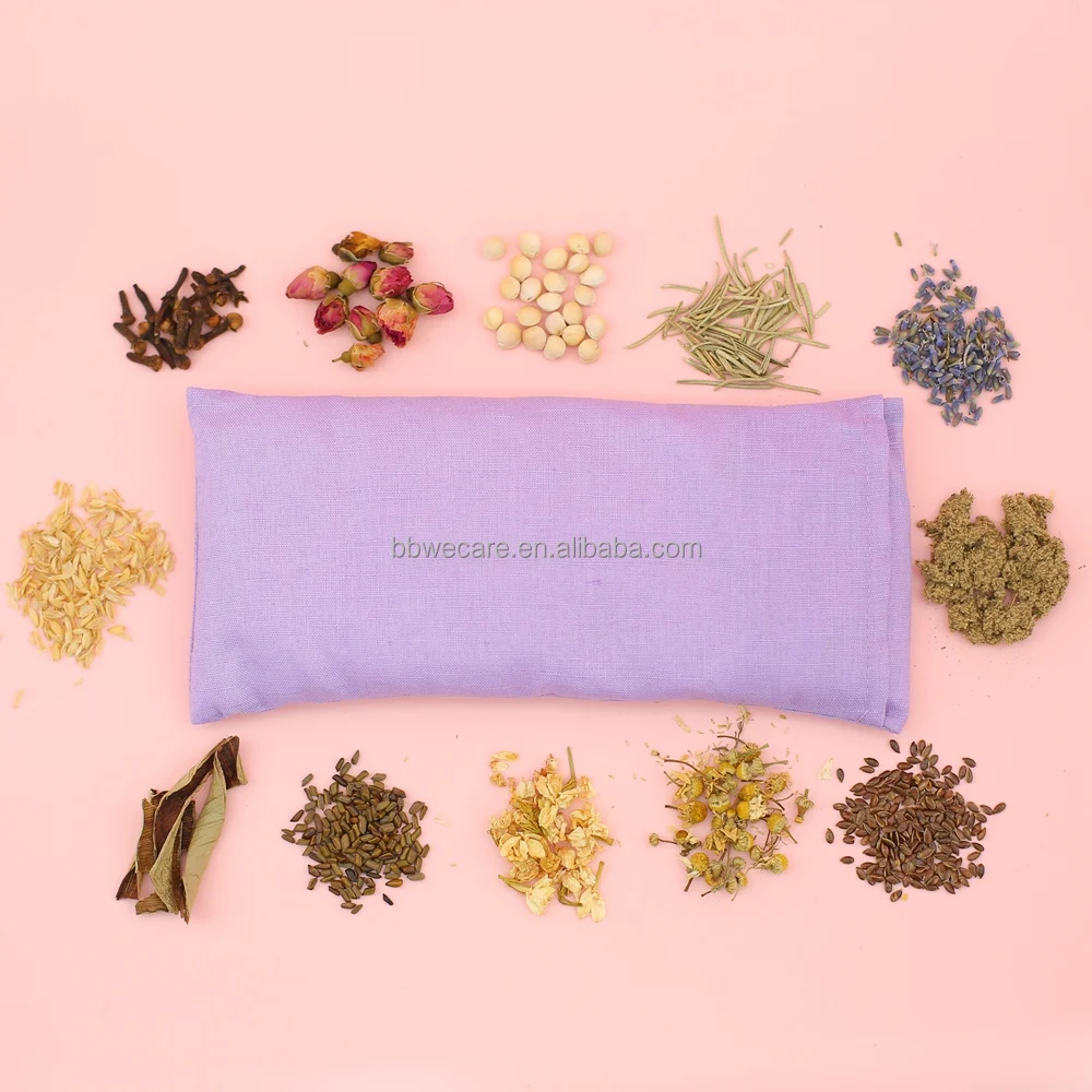 Satin Slik Linen Custom Soft Organic Eye Pillow Mask Aromatherapy Meditation Silk Lavender Seed Heated Sleep Yoga Eye Pillow