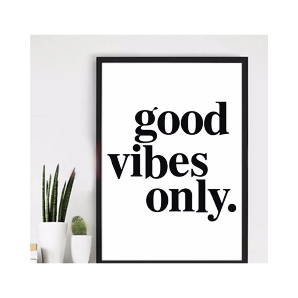 English letters only good atmosphere canvas painting black and white murals living room room decorated canvas wall art