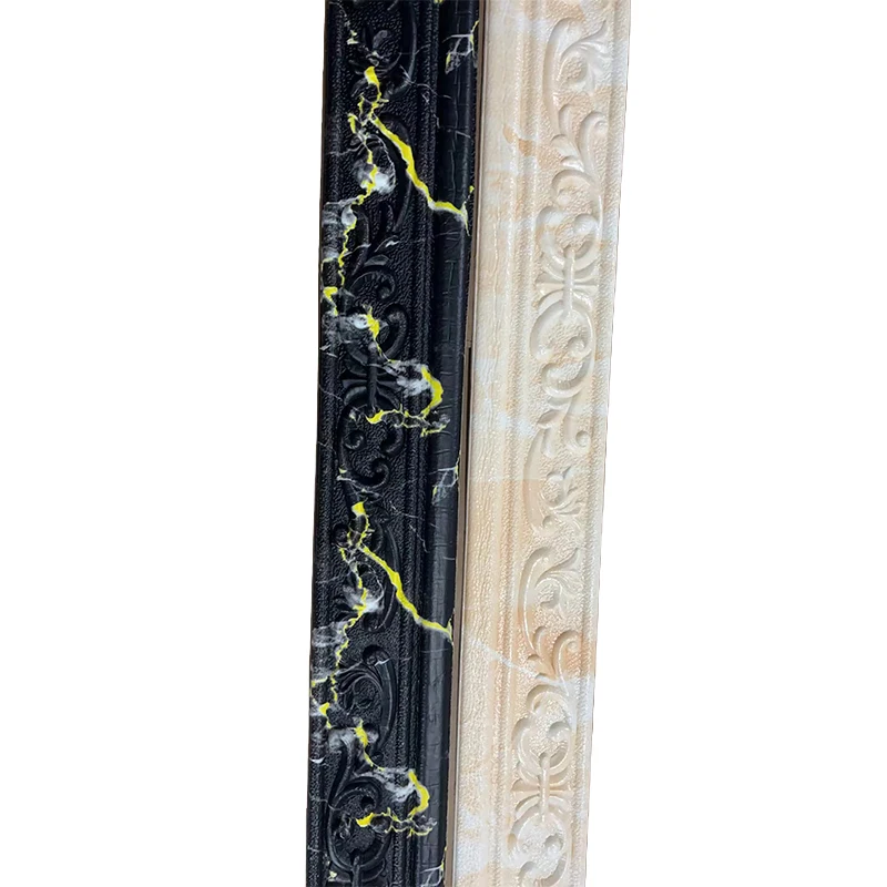 Different types corrosion resistance matte black 80mm foam floor skirting baseboard for retail wholesale