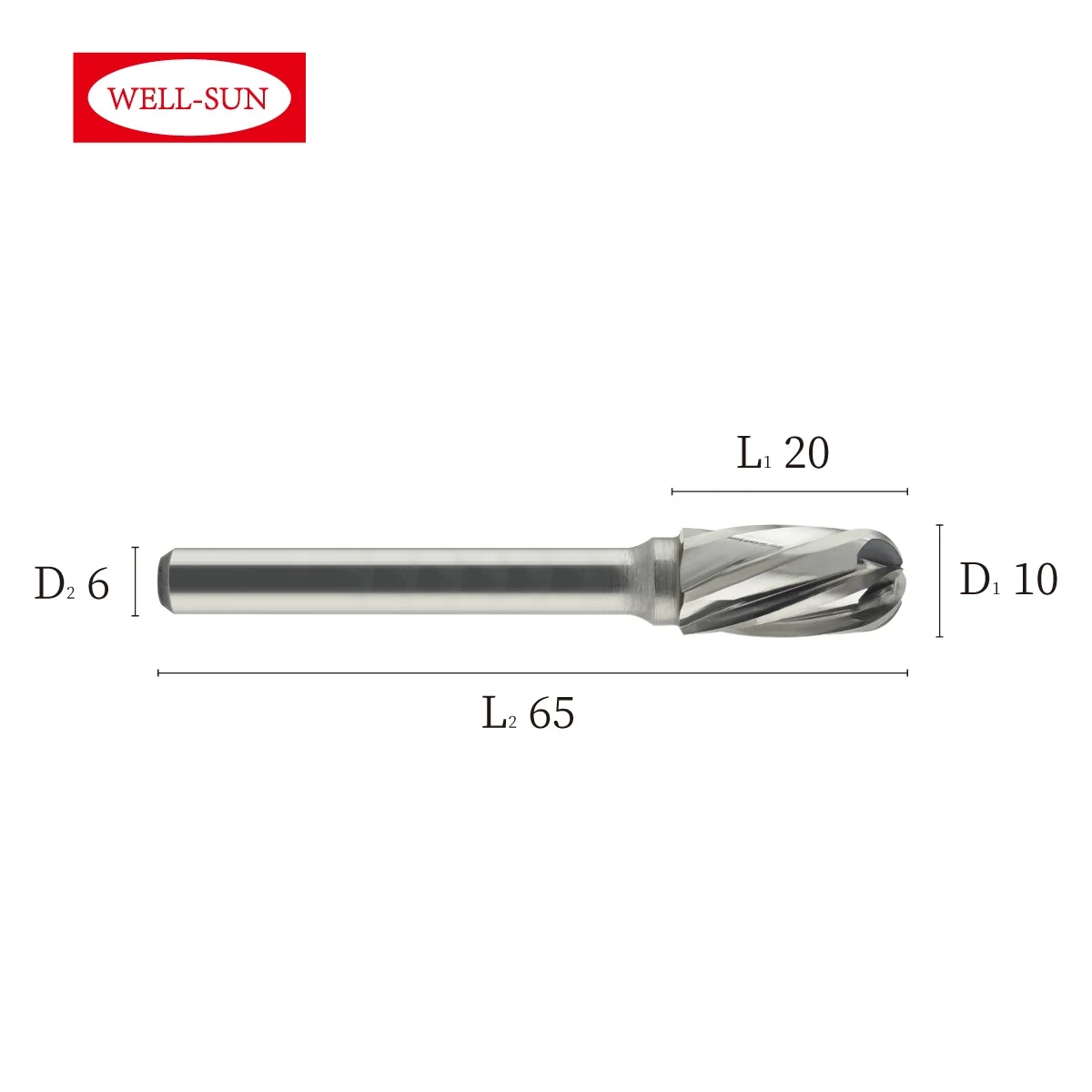 C-10-300143 завод цилиндрической формы с радиусом класса вольфрам ротационный твердосплавный Удаление заусенцев обработки металлов Бур