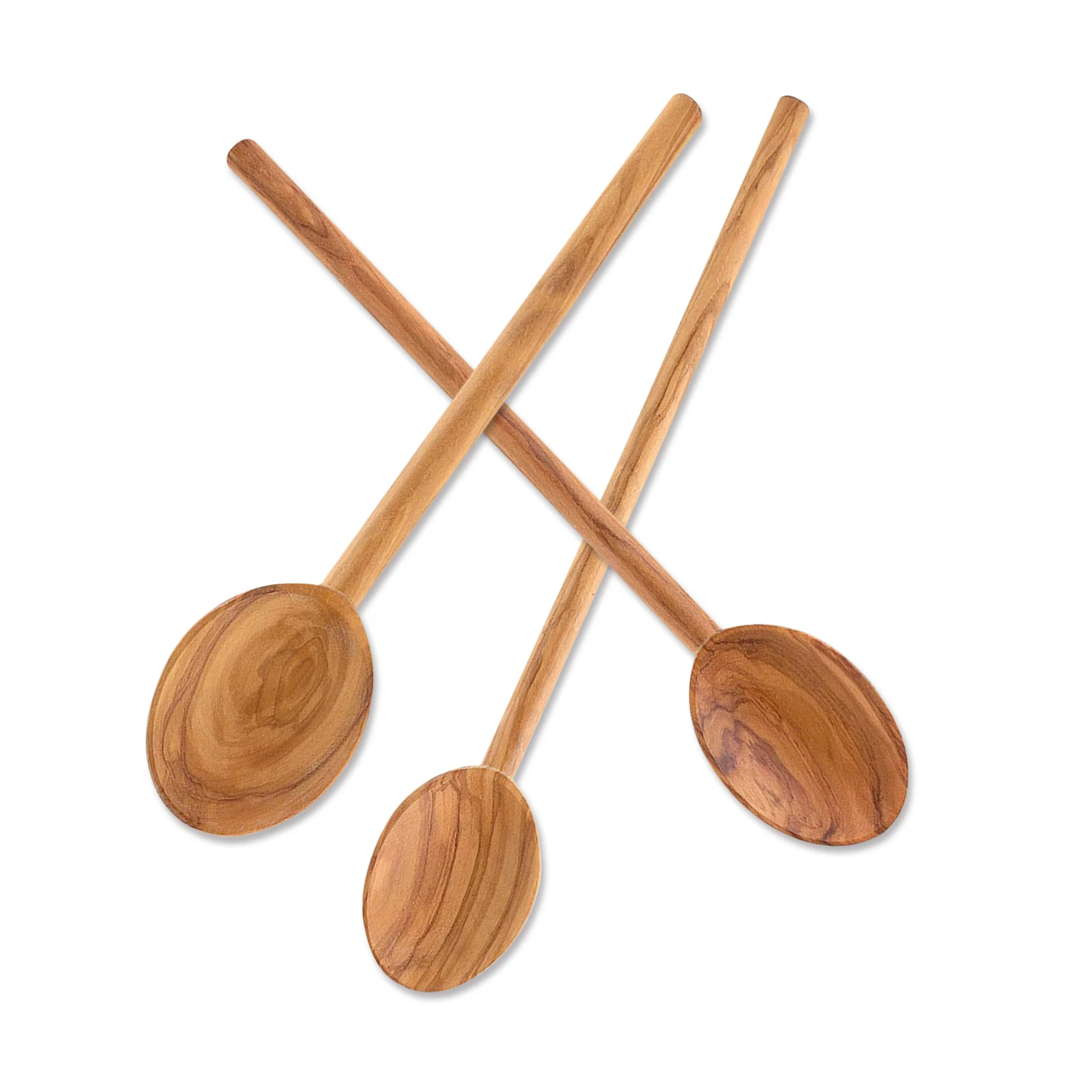 Coffee Tea Milkshake Kitchen Stirring Stirrer Mixing Honey Spoon Chef Tasting Spoons 100% Natural Olive Wood Long Handle Spoons