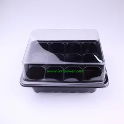 Seed Trays Kit 12 Cells Propagator Germination Tray with Holes Bases and Lids Seedling Tray Plant Grow Kit