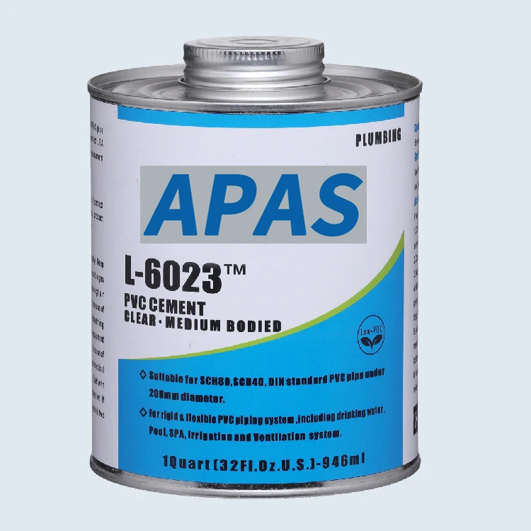 NSF low VOC PVC Pipe Glue Solvent Cement for high pressure PVC pipe joints