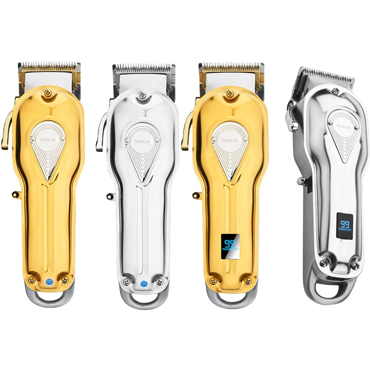 Wholesale Clipper Barber 2500mah Electric Metallic Salon Professional Cordless Barber Hair Clippers Hair Cut Machine