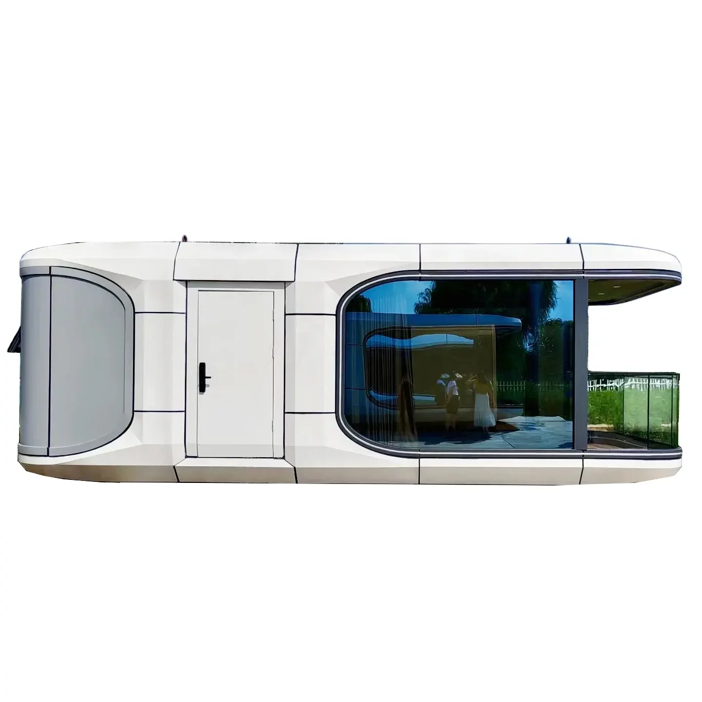 factory sale smart windproof hotel building Luxury beach villa manufacture mobile prefab space capsule house