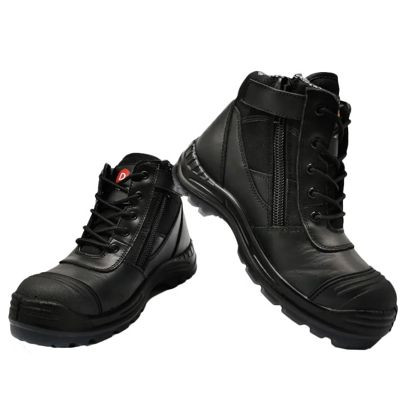 Hot selling work Safety boots with steel toe cap leather work boots for man groundwork safety boots