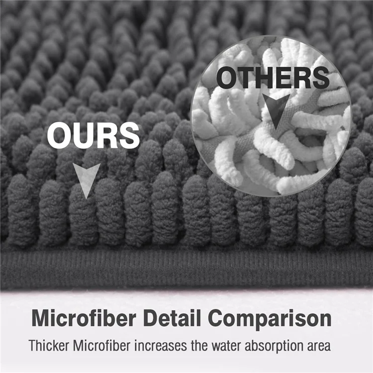 Wholesale Good Water-absorbing Ground Rugs Toliet Chenille Bathroom Rug Mat