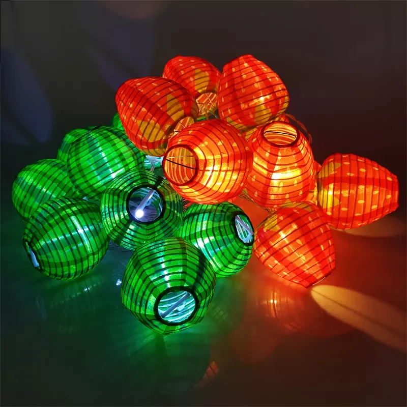 RUI YI 10 LED Luau party decorated with strawberry watermelon glowing lanterns Led Light String Festival Bar Home Party Decor