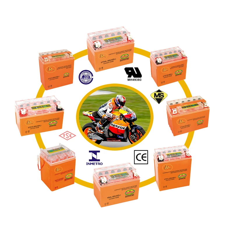 Гелевая свинцово-кислотная батарея 12 В глубокого цикла для мотоцикла
